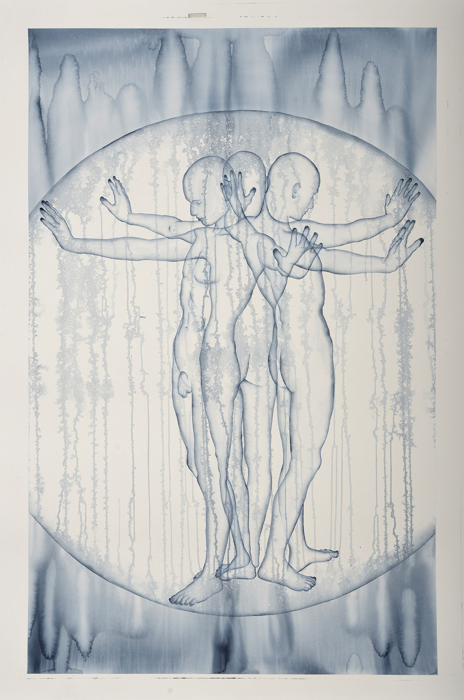 Stefano Bolzano, Aurea emotiva, acquarello su carta, 86x135 cm, 2020.