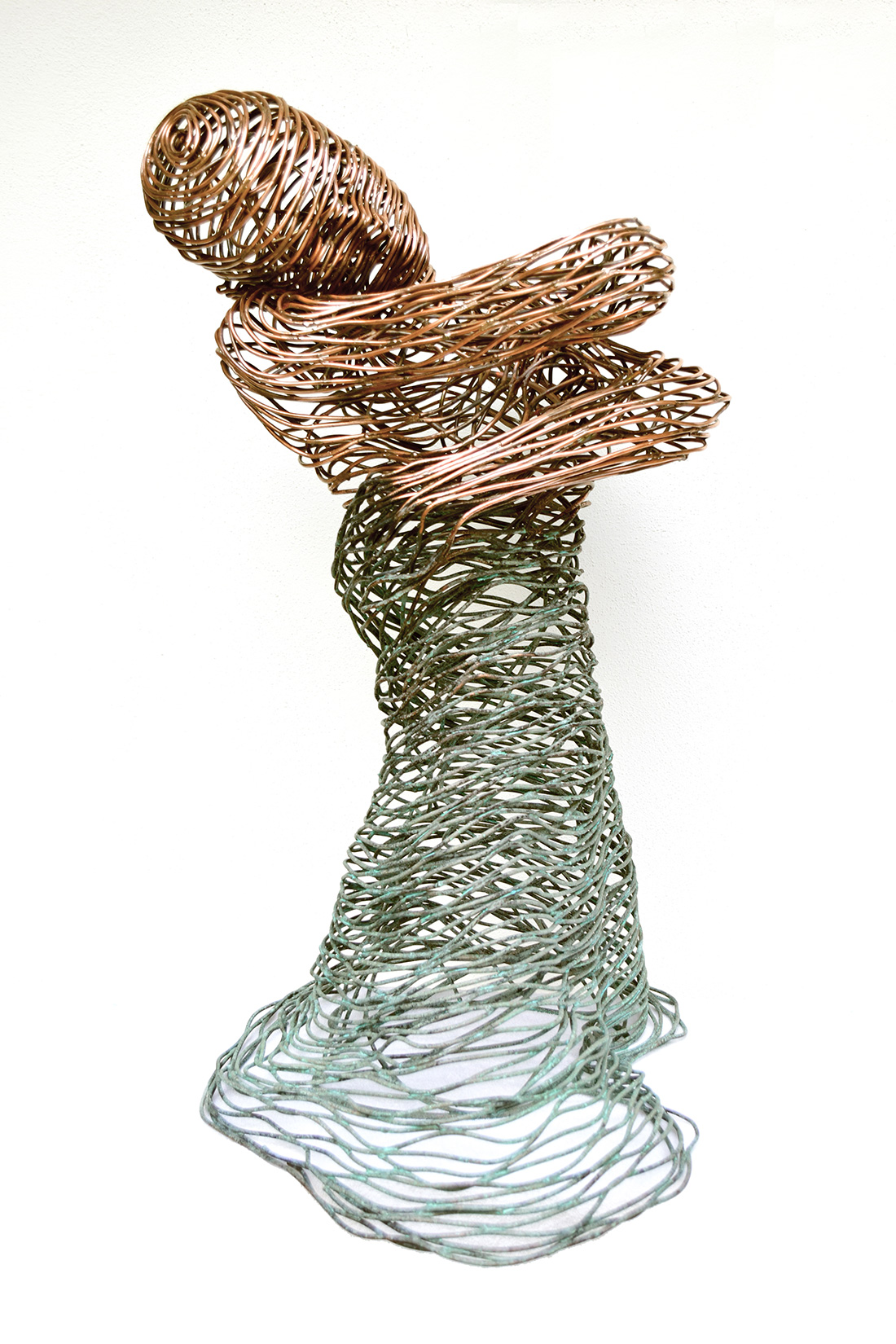 Bonzano Stefano, Acqua, Hand-welded copper tubular sculpture, 90x65x45 cm, 2015. Private collection.