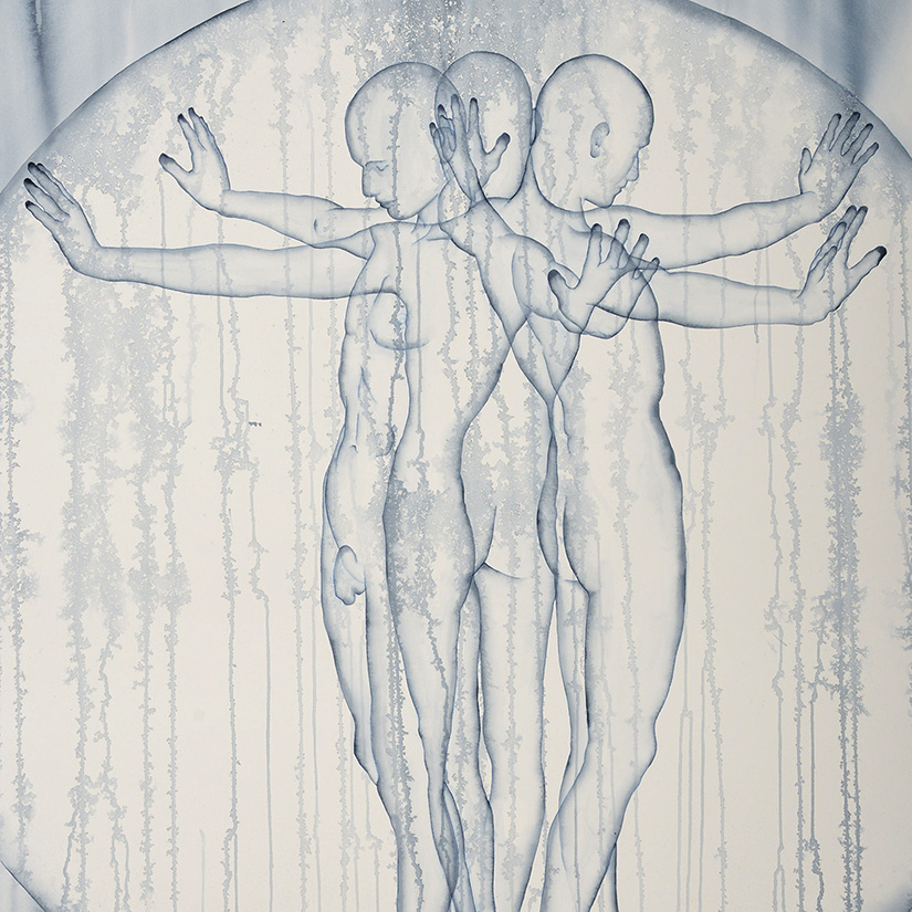 Stefano Bolzano, Aurea emotiva, watercolor on paper, 86x135 cm, 2020 (detail).